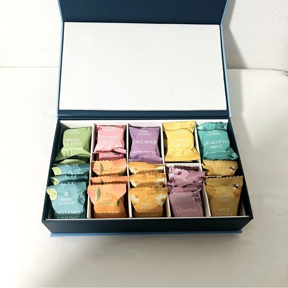 Body Restore 30 Pack Aromatherapy Shower Steamers Stress Relief, Relaxation, New